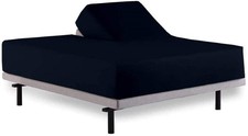 4 Piece 34 Top Split King Sheets Set Sleep Number Navy Blue 100 Egyptian