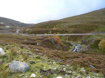 Photo 6x4 Power line infrastructure Easter Aberchalder The otherwise-buri c2017