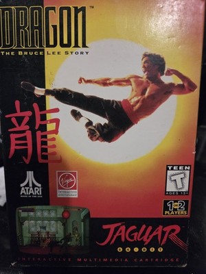 Virgin Dragon: The Bruce Lee Story (Atari Jaguar) w/ Box, Fighting T 1994