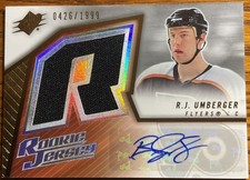 2005-06 SPx Rookie Jersey Autograph R.J. Umberger #237 #’d 0426/1999