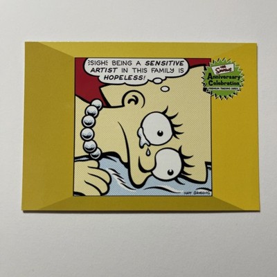 2000 Inkworks The Simpsons Art by Bart Roy Lichtenstein Lisa Simpson Card #49