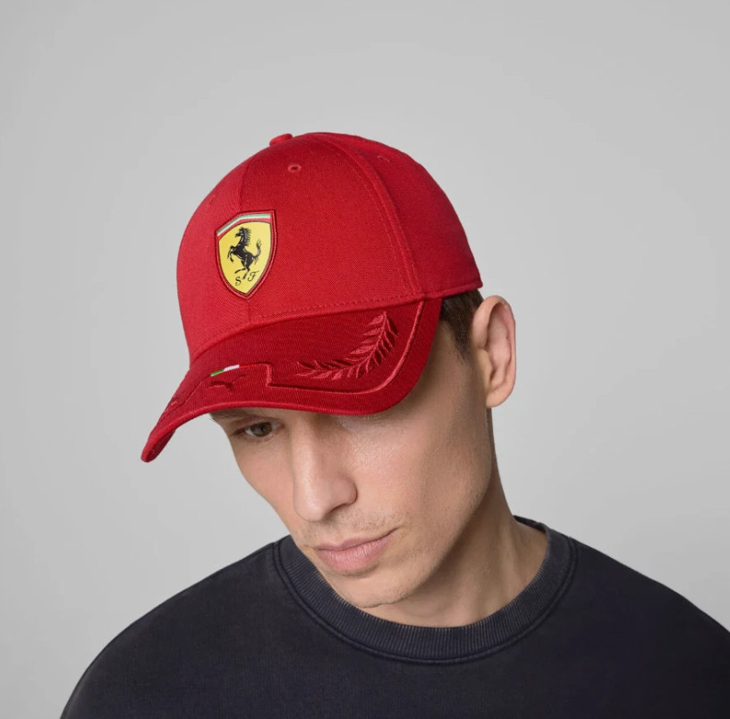 2026 Scuderia Ferrari F1 PUMA Baseball Cap Italian Stripe Racing Hat NWT