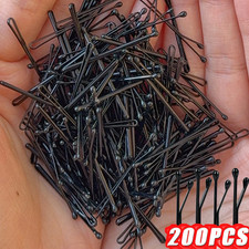 3.5CM Ultra-Invisible Black Straight Line Hair Clip Long-Lasting U-Shaped Needle