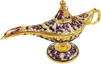 #ad Aladdin Genie Lamp Vintage Legend Aladdin Magic Lamp Wishing Light Arabian Costu $27.95