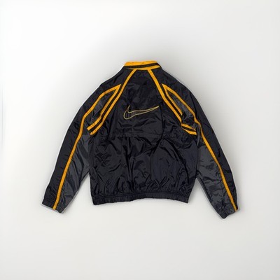 Nike Vintage Big Swoosh Full Zip Up Nylon Track Windbreaker Jacket Men s Large