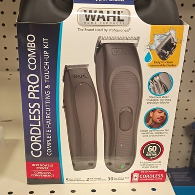 Wahl Cordless Pro Combo Cordless Rechargeable Haircut Kit, Removable Blades 9649