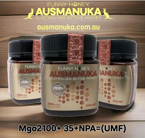 Manuka Honey MGO 2100+ AUSMANUKA™ 250g 3×PACK Very Rare Strength. Tested - Picture 1 of 2