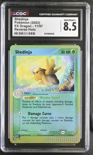 Shedinja 11/97 Reverse Holo EX Dragon Pokemon CGC 8.5 Nm/mint+ *035