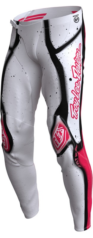 Pantalon ultra membrane TROY LEE DESIGNS SE cross moto blanc rouge