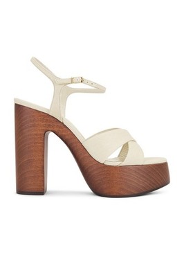 SAINT LAURENT Bianca Beige Platform 125mm Sandals New & Authentic