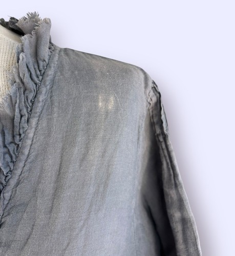JP & Mattie Sundance Cotton Gauze Mattie Dress Blue Gray Size Medium Boho - Picture 6 of 10