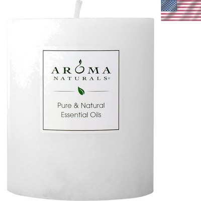 Artisan White Pillar Candle with Patchouli & Frankincense for Mindful Relaxation
