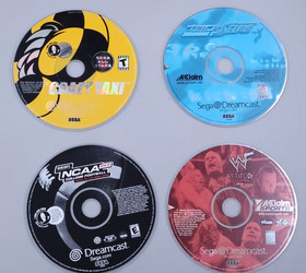 Lot of 4 Games for the SEGA Dreamcast Crazy Taxi, WWF Attitude, Trick Style etc.