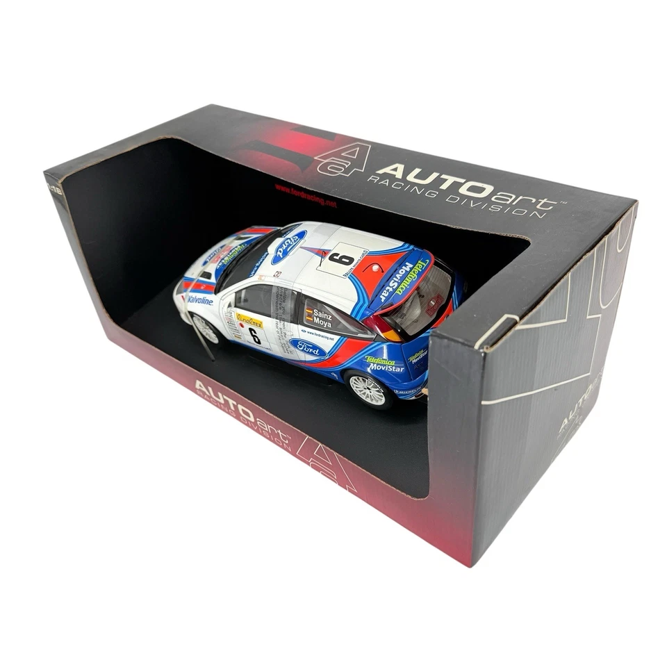 NEW Autoart 1:18 Scale Ford Focus #6 WRC Rallye Monte Carlo 2000 C.Sainz- L.Moya - Image 3 of 4