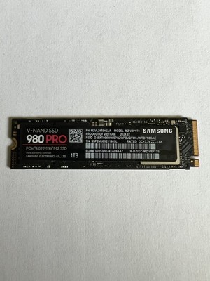   Samsung 980 PRO 1TB SSD, PCIe 4.0 x 4 M.2, M.2 2280 (MZ-V8P1T0)Tested