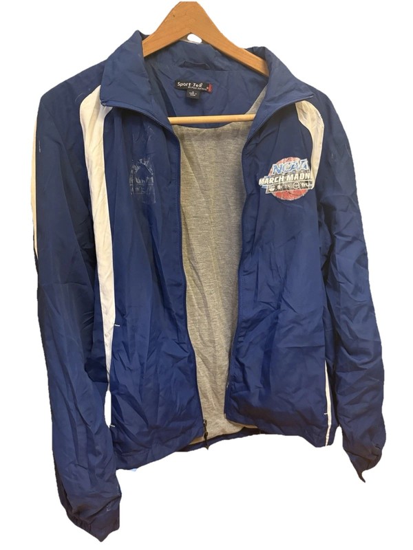 March Madness! Duel Windbreakers (s,m) + 1 warm beanie Blue & Grey #ESPN