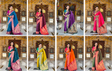 Indian Style Heavy Pethani Silk Saree With UN Stitched Blouse For Wedding Wear