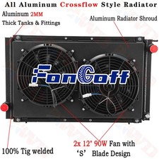 3 Row Radiator Shroud Fan For 1992-2000 Subaru Impreza WRX STI RS GC8 Turbo 2.5L