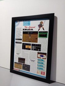 Rare The Legend Of Zelda NES Werbeblatt Poster Gerahmt Ad Page Framed Werbung 
