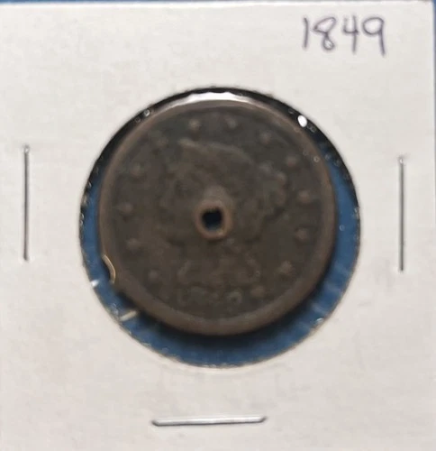 Photo of a 1849-P Large Cent from an eBay sale