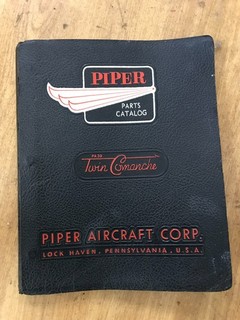 Vintage Piper Aircraft Parts Catalog PS30 Twin Comanche Leather Bound VGC
