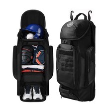 Catchers Gear Bag with Wheels, Rolling Baseball Softball Catchers Bags with...