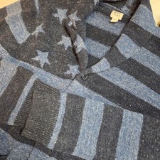 GAP Kids Blue Striped Star Shawl Collar Cardigan Sweater XXL 14-16 hard to find