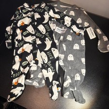 NWT Old Navy Baby Halloween Footed Sleep Play Pajamas Lot of 2 0-3M