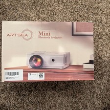 ARTSEA PORTABLE BLUETOOTH MINI PROJECTOR HD 1080P MOVIE PROJECTOR - WHITE