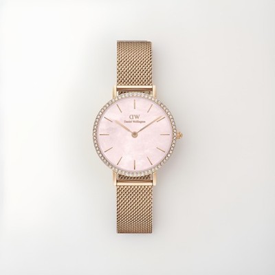 Rose Gold Daniel Wellington Petite Lumine 28mm Bezel Melrose Pink Watch