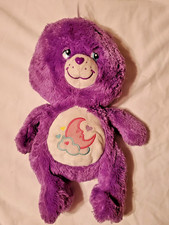 Care Bears HTF 2006 Floppy  Fluffy Sweet Dreams Bear-Purple