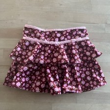 Vtg Kid Connection Childrens Place Skirt 3T Velvet Pink Red Roses Valentines Wow