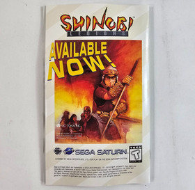 Criticom (Sega Saturn, 1995) Original Instructional Manual and Registration Card