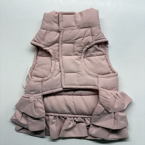 Bond Co. Dog Cat Pet Pink Rose Jacket Ruffles Bow XXS Fall New 9-11 inches - Picture 6 of 8