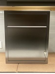 Base by Bravios, Wall-Mounted Mailbox, Modern Stainless Steel, SCRATCH DENT SALE