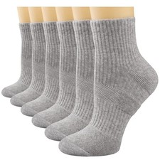 Womens Ankle Socks Athletic Cushioned Running Cotton Quarter Sport 6 Pairs