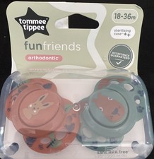 Image of Tommee Tippee Soothers for 18-36 Months Orthodontic fun friends