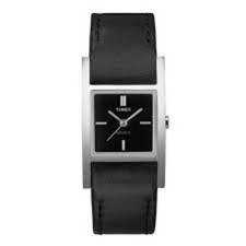 Women's Timex T2N303 Classic Black Dial with Black Leather Band Watch