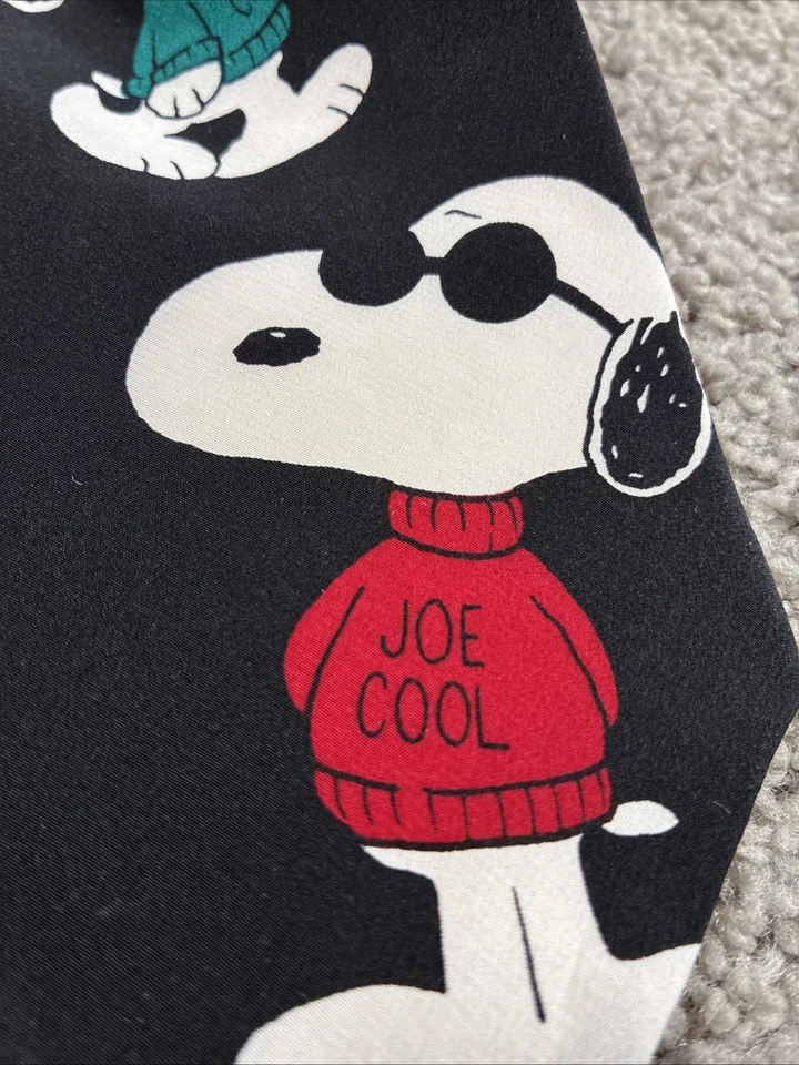Corbata de seda Peanuts Joe Cool Snoopy negra multi para hombre Foto 2 de 4