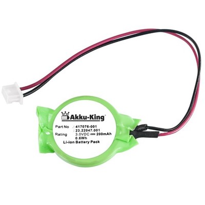 Backup CMOS Coin Cell Compatible with Acer 23.22047.001 Li-ion 200mAh - for