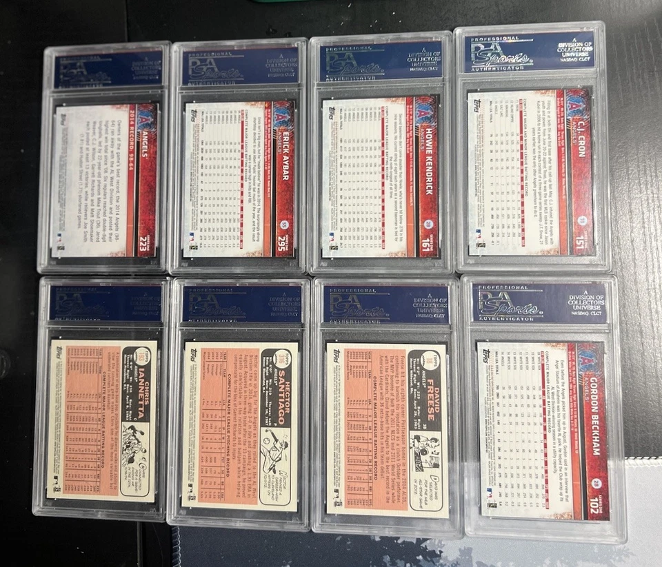 Angels Baseball MLB - PSA Slabs Long Beach Expo 2015 Commemorative Card Lot (8) - Image 2 of 2