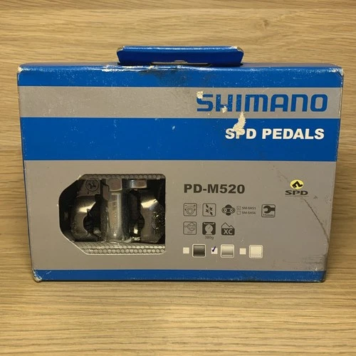 Shimano PD-M520 SPD MTB Pedals Clipless 9/16" SM-SH51 Cleats Silver New In Box