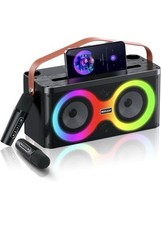 Karaoke Machine for Adults  Kids,Karaoke Speaker with 2 Karaoke Microphone,Port