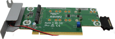 ASRock Rack RB4M2 - Adapter Board | 4x M.2 M-Key SSD to PCIe3.0  x16 mit Lüfter