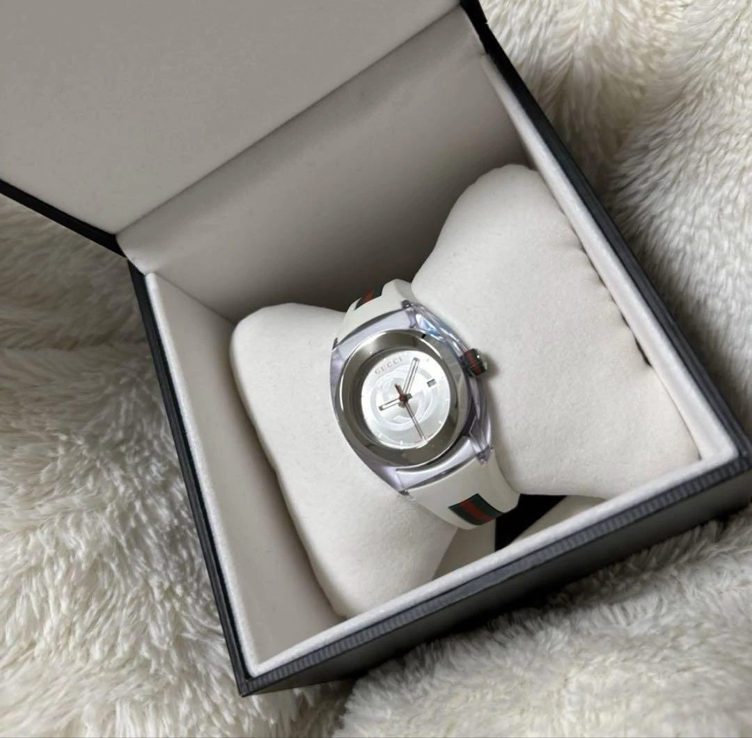 Orologio GUCCI Donna Quadrante Bianco Quarzo Analogico Moda Orologio Modello 2023