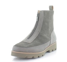 Vionic Estilo Womens 6.5 BOOTS Gray Leather Water Resistant Zip Ankle Bootie NEW