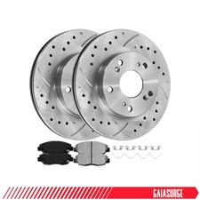 Front Drilled Brake Rotors Brake Pads For 2006 - 2011 Honda Civic Dx Ex Lx 1.8l