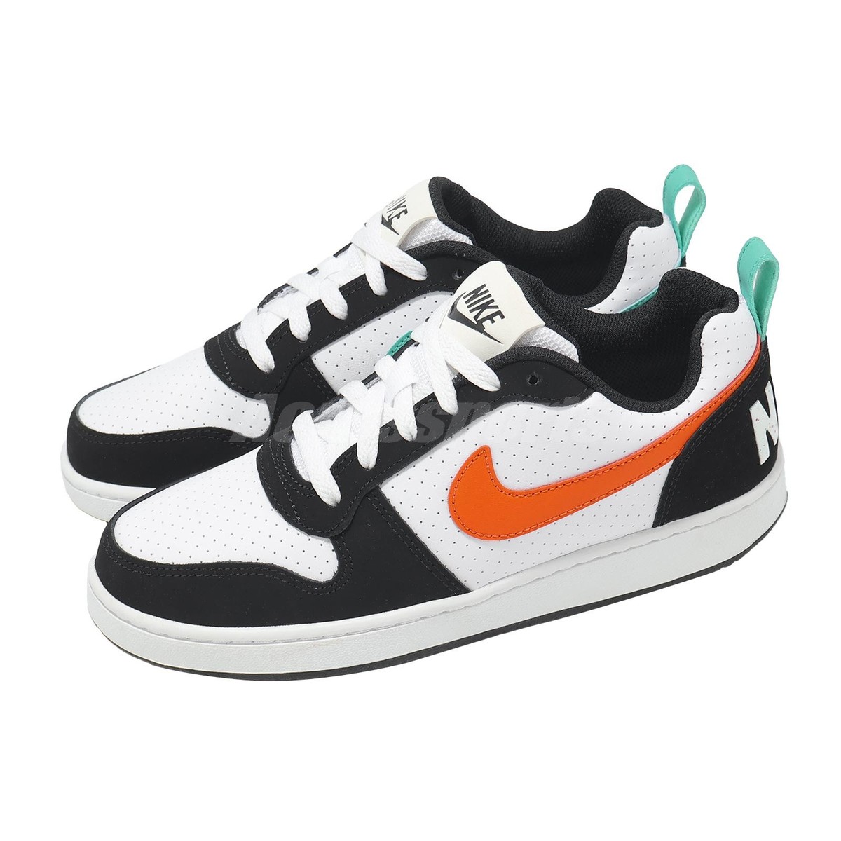 Nike Wmns Court Borough Low White Safety Orange Women Casual Shoes