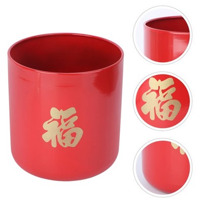 1pc Creative Chinese Style Blumeneimer Fu Word Blumenarrangement Container
