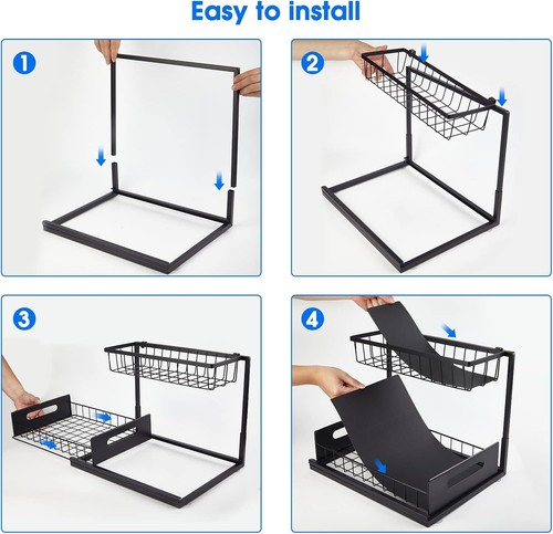 Under Sink Organizer, 2 Tier under Sink Organizers and Storage Multi-Purpose und - Picture 6 of 11